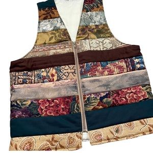 Vintage Quilted Puffer Vest M 70s Talon Zipper *